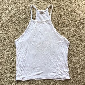 White Cropped Tank Top